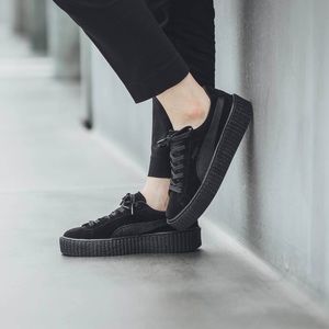 🖤LIKE NEW🖤 Puma Fenty Black Suede Satin Creepers
